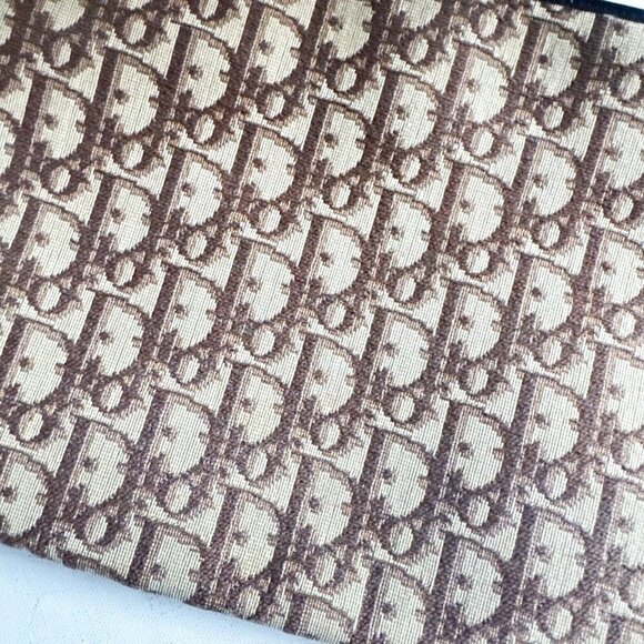 Vintage Christian Dior Logo Print Canvas Clutch Unisex - Picture 13 of 15